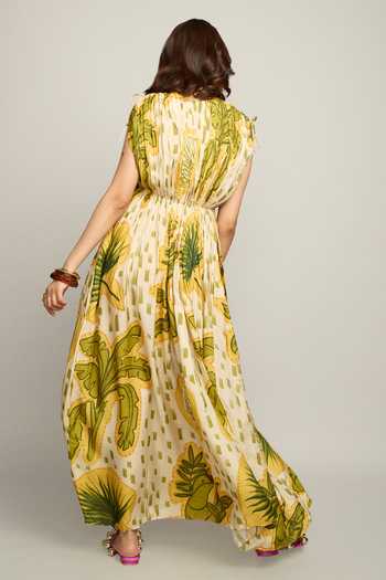 Poppi Abstract Print Maxi Dress 