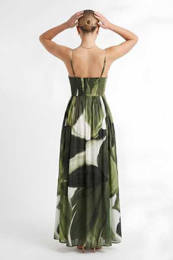 Poppi Abstract Print Maxi Dress 