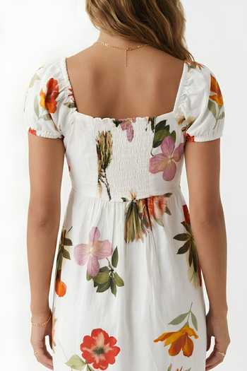 Shop_Poppi_White Cotton Off-shoulder Floral Print Dress _Online_at_Aza_Fashions