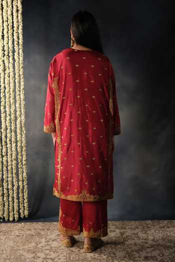 Tarrz Hand Embroidered Pure Silk Kurta & Pant Set 