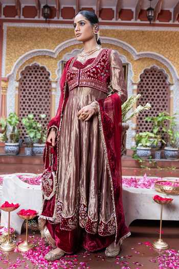 Tarrz Hand Embroidered Anarkali Set