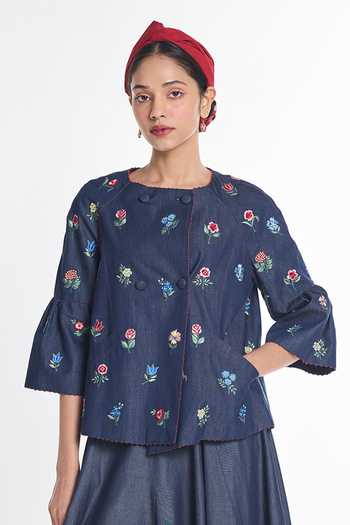 Payal Pratap Gerbera Peplum Jacket