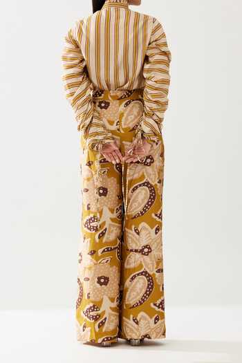 Koai Cotton Silk Floral Print Flared Pant For Kids