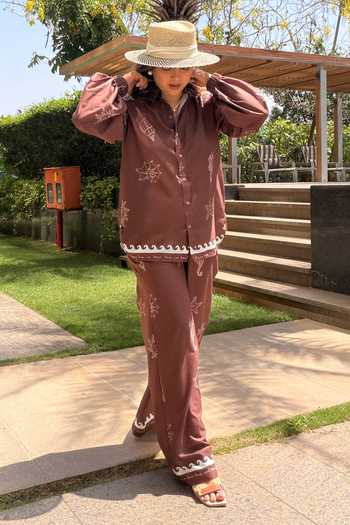 SONAM PARMAR JHAWAR Starfish Print Shirt & Pant Set 