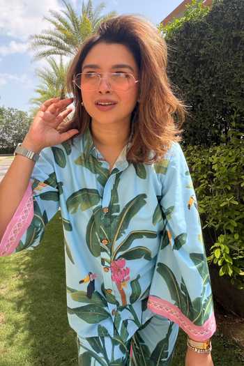 SONAM PARMAR JHAWAR Banana Print Shirt & Pant Set 