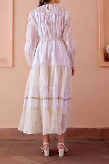 OurDve Irene Printed Panel Dress For Kids