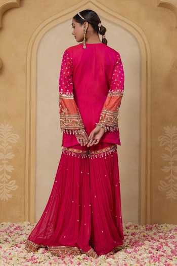 Nitisha Kashyap Sitara Embroidered Kurta With Sharara 