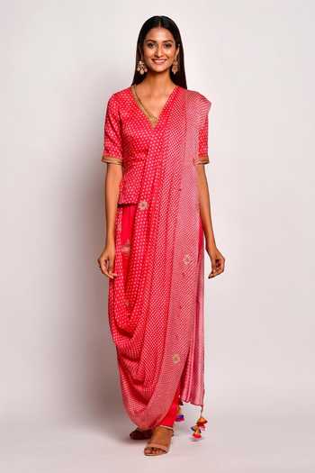 Swati Vijaivargie Printed Pre-draped Pant Saree 