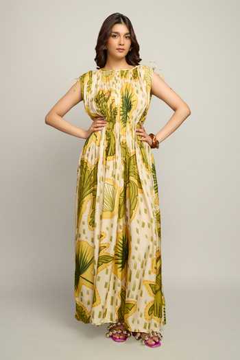 Poppi Abstract Print Maxi Dress 