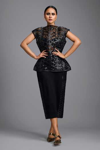 Deepika Arora Lattic Sleek Skirt 