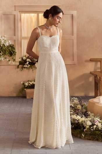 Studio22 By Pulkita Arora Bajaj Iris Pearl Embroidered Gown 