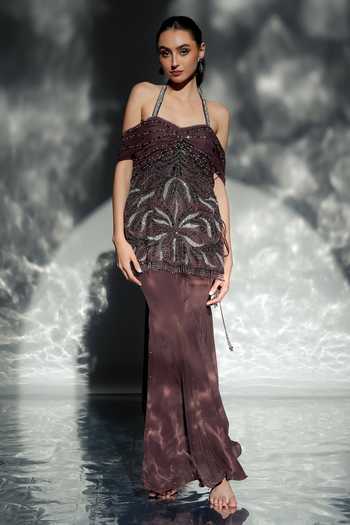 Jade By Ashima Noor Draped Embroidered Kurta & Sharara Set