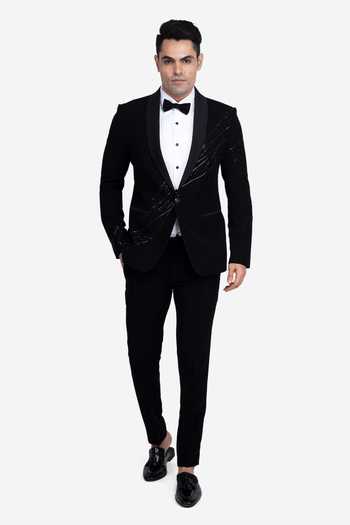 Sven Suits Embroidered Tuxedo Pant Set 