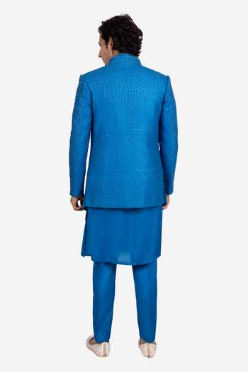 Sven Suits Embroidered Bandhgala & Kurta Set 
