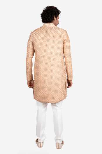 Sven Suits Floral Embroidered Sherwani & Pant Set 