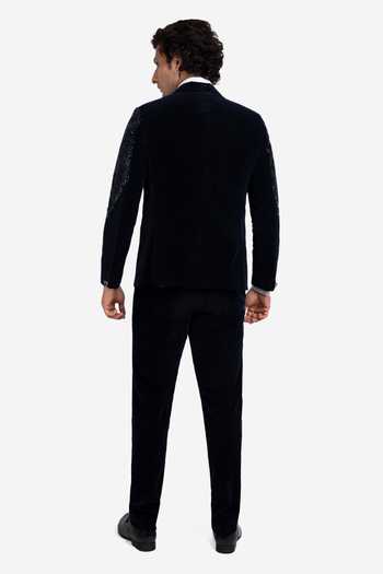Sven Suits Velvet Cutdana Embroidered Tuxedo Set 