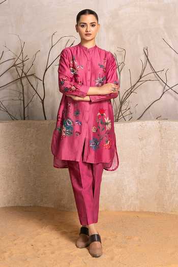 Haute Mess Silk Chanderi Print Kurta Set 