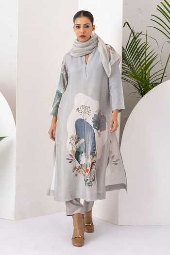 Haute Mess Floral Print Kurta Set 