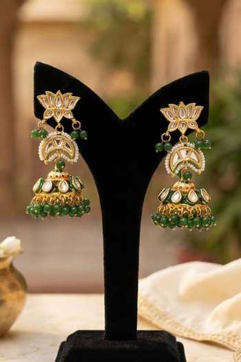 Queens Jewels Zehra Kundan Jhumka Earrings 