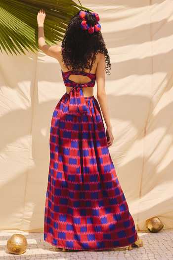ZiP by Payal & Zinal Cherry Sherry Cutout Maxi Dress 