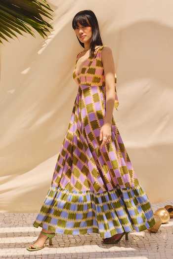 ZiP by Payal & Zinal Crazy Checks Summer Dress 