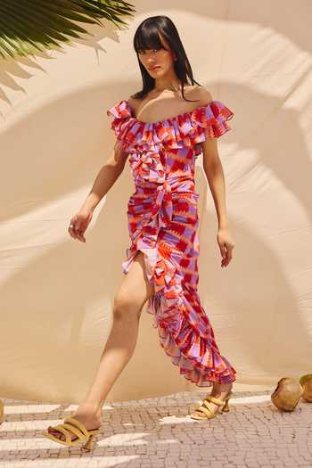 ZiP by Payal & Zinal Multi Color Cotton, Linen V-neck Crazy Checks Summer Dress Online at Aza Fashions ZiP by Payal & Zinal_Multi Color Cotton, Linen V-neck Crazy Checks Summer Dress _Online_at_Aza_Fashions