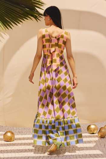 ZiP by Payal & Zinal Crazy Checks Summer Dress 