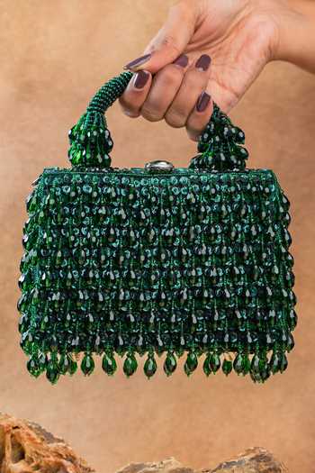 Nayaab By Sonia Chevron Crystal Kasse Bag 