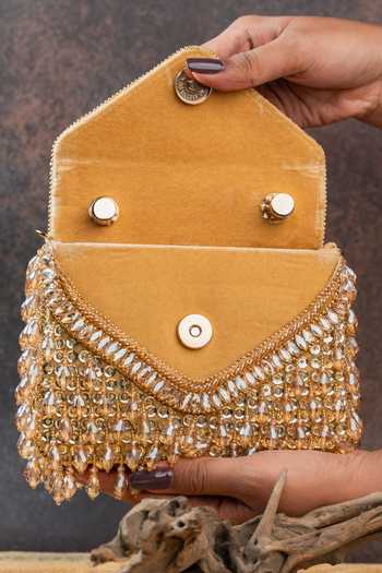 Buy Nayaab By Sonia Gold Chevron Crystal Kasse Bag Online at Aza Fashions Buy_Nayaab By Sonia_Gold Chevron Crystal Kasse Bag _Online_at_Aza_Fashions