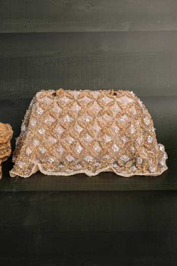 Nayaab By Sonia Drape Diva Gold Kasse Bag 