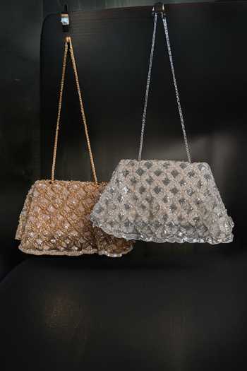Nayaab By Sonia Gold Drape Diva Kasse Bag at Aza Fashions Nayaab By Sonia_Gold Drape Diva Kasse Bag _at_Aza_Fashions