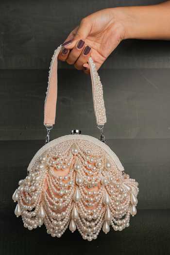 Nayaab By Sonia Oyster Frame Clutch