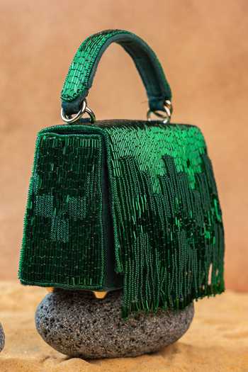 Nayaab By Sonia Green Salli En Vie Mini Kasse Bag at Aza Fashions Nayaab By Sonia_Green Salli En Vie Mini Kasse Bag _at_Aza_Fashions