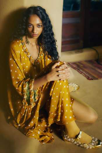 5elements Daksha Polka Dot Pattern Kaftan 