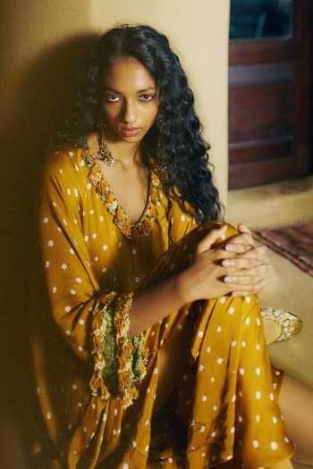5elements Daksha Polka Dot Pattern Kaftan 