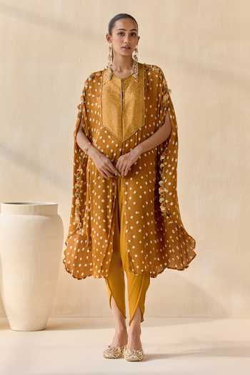 5elements Ayantika Bandhani Inspired Kurta Set 