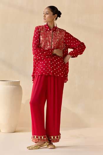 5elements Pavitra Bandhani Pattern Kurta Set 