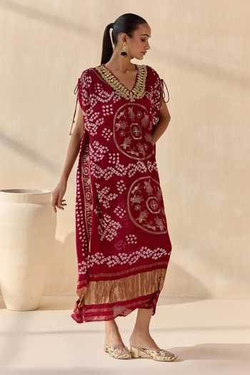 5elements Neelanshi Bandhani Kaftan 