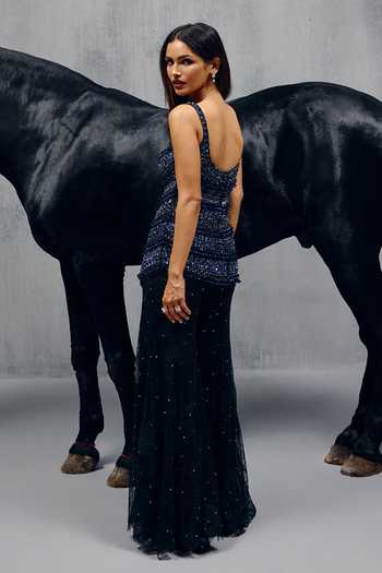 House of arshiyaa Hand Embroidered Chantilly Lace Kurta Set 