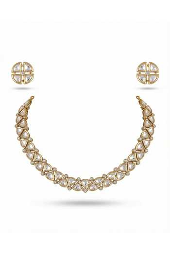 Tussya Kundan & Stone Work Necklace Set 