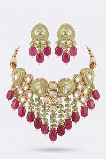 Tussya Kundan Necklace & Earrings Set 
