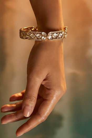 Tussya Kundan Carved Bangles - Set of 2  