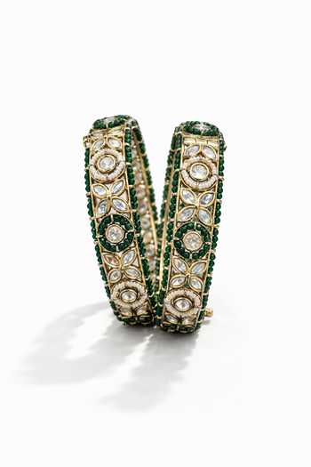 Tussya Kundan Floret Bangles - Set of 2  