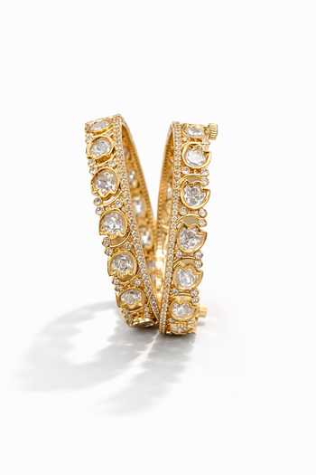 Tussya Kundan Embellished Bangles - Set of 2  