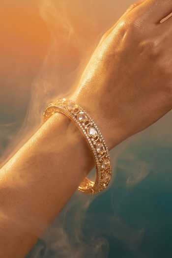 Tussya Kundan Embellished Bangles - Set of 2  