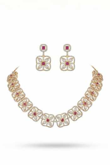 Tussya Kundan Necklace & Earrings Set 