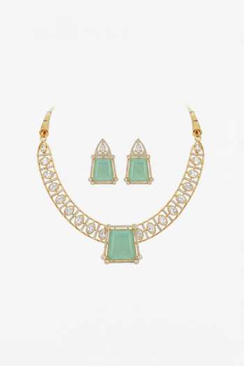 Tussya Stone Accent Necklace & Earrings Set 
