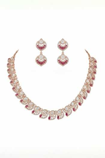 Tussya Carved Necklace & Earrings Set 