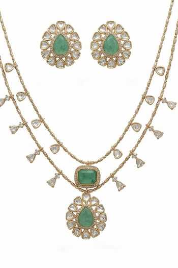Tussya Kundan Necklace & Earrings Set 