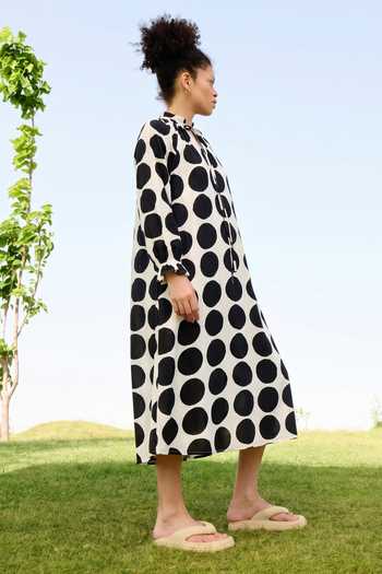RAAS LIFE Daisy Polka Dot Dress 